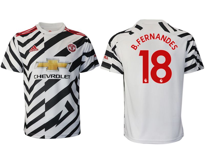 Men 2020-2021 club Manchester United away aaa version #18 white Soccer Jerseys